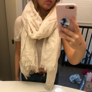 Distressed White Scarf
